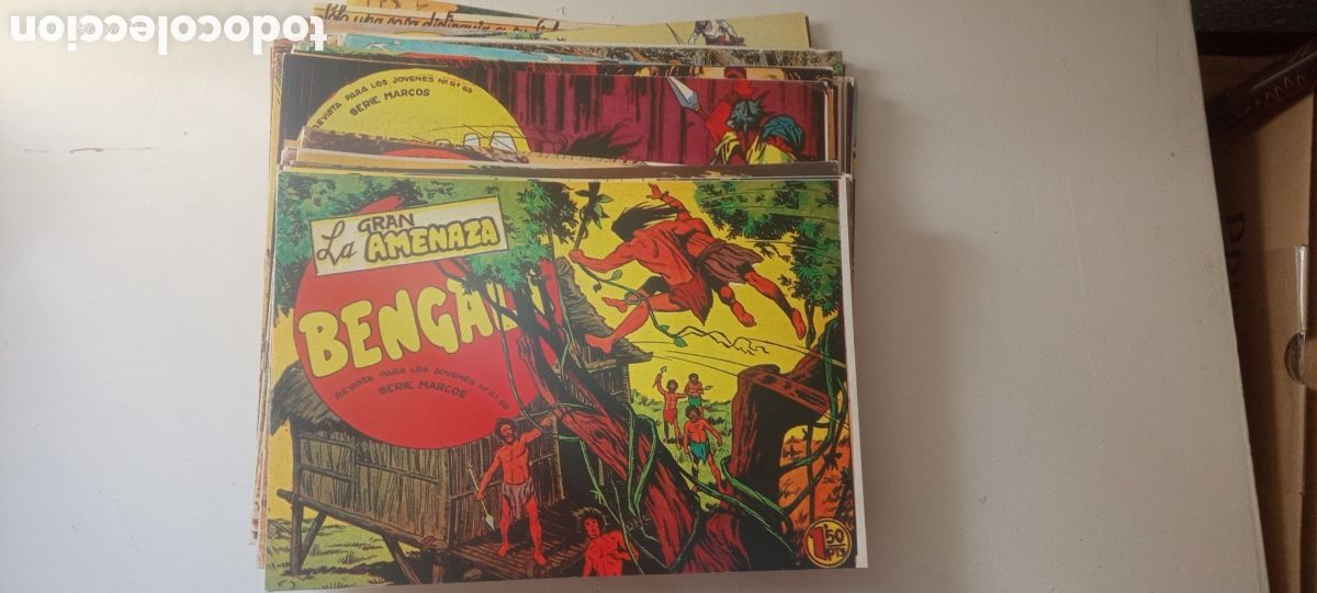 Tebeos: COMIC BENGALA 1&ordf; &Eacute;POCA COLECCI&Oacute;N COMPLETA DE 54 N&Uacute;MEROS - Foto 1