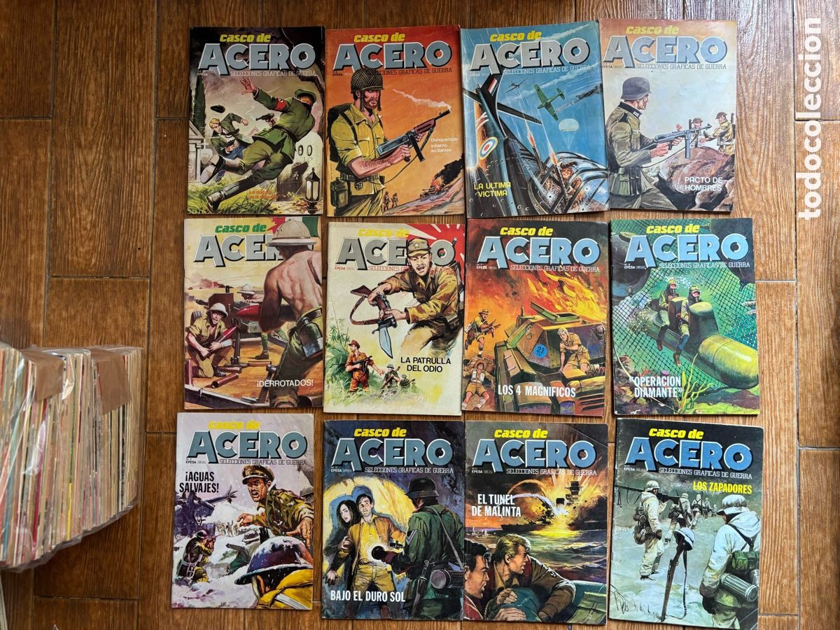 Tebeos: CASCO DE ACERO COLECCION COMPLETA 12 EJEMPLARES