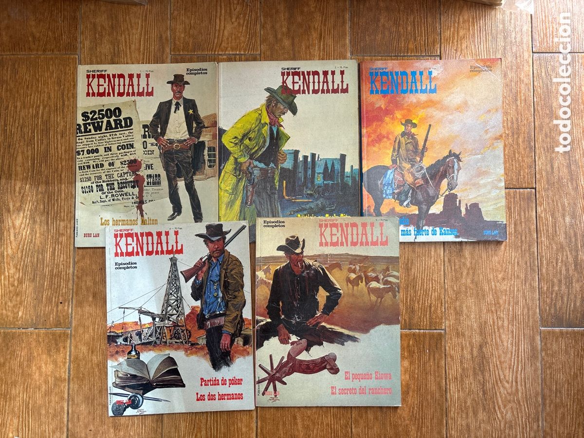 Tebeos: SHERIFF KENDALL COLECCION COMPLETA 5 EJEMPLARES EDITORIAL BURU LAN BURULAN