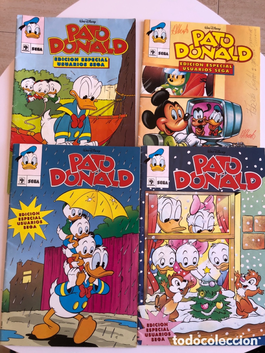 BDs: Lote de c&oacute;mics del Pato Donald edici&oacute;n especial para Sega, primeros 4 n&uacute;meros