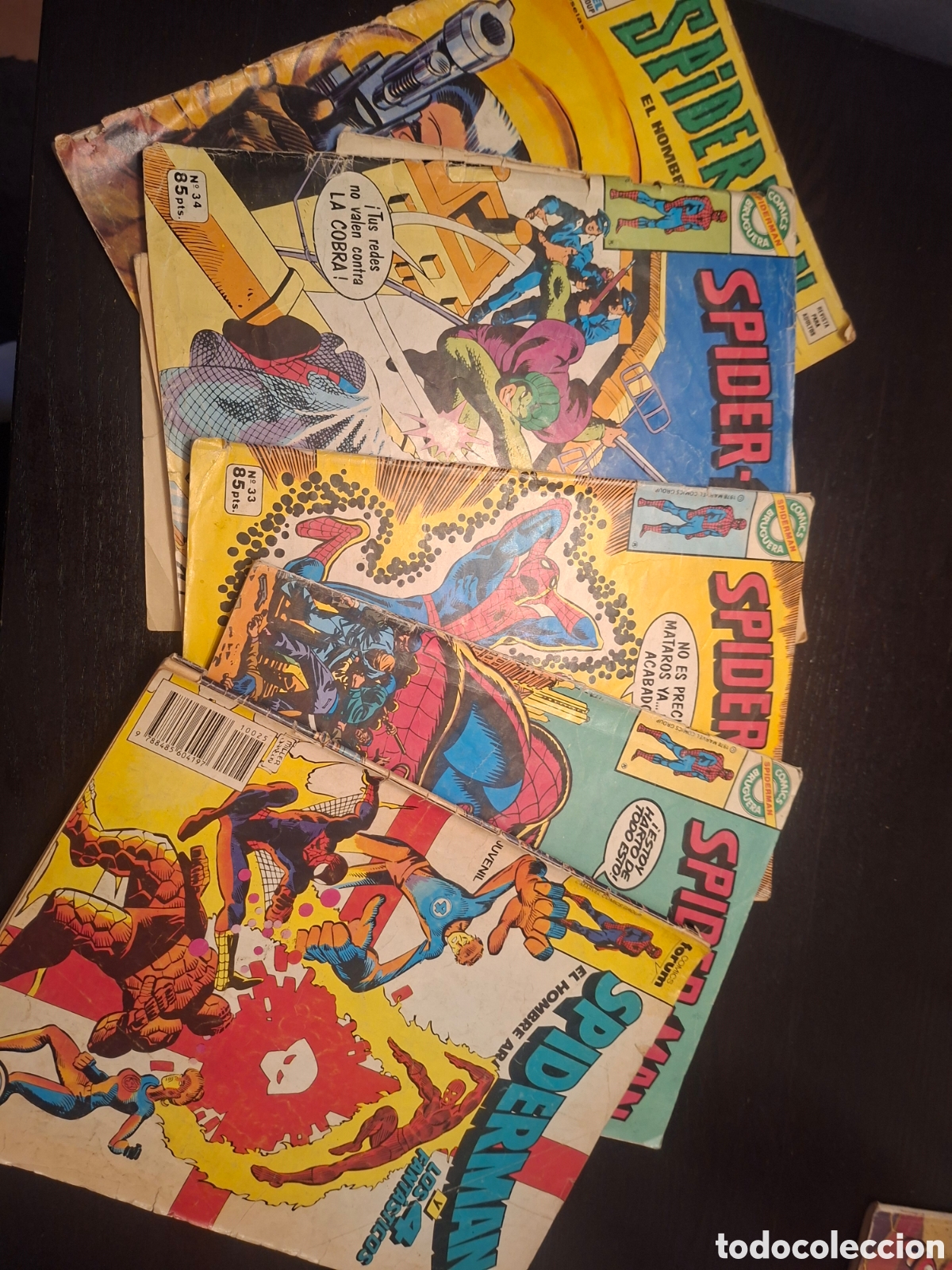 Tebeos: Lote 5 C&oacute;mics Spider-Man 1978 a 1983.