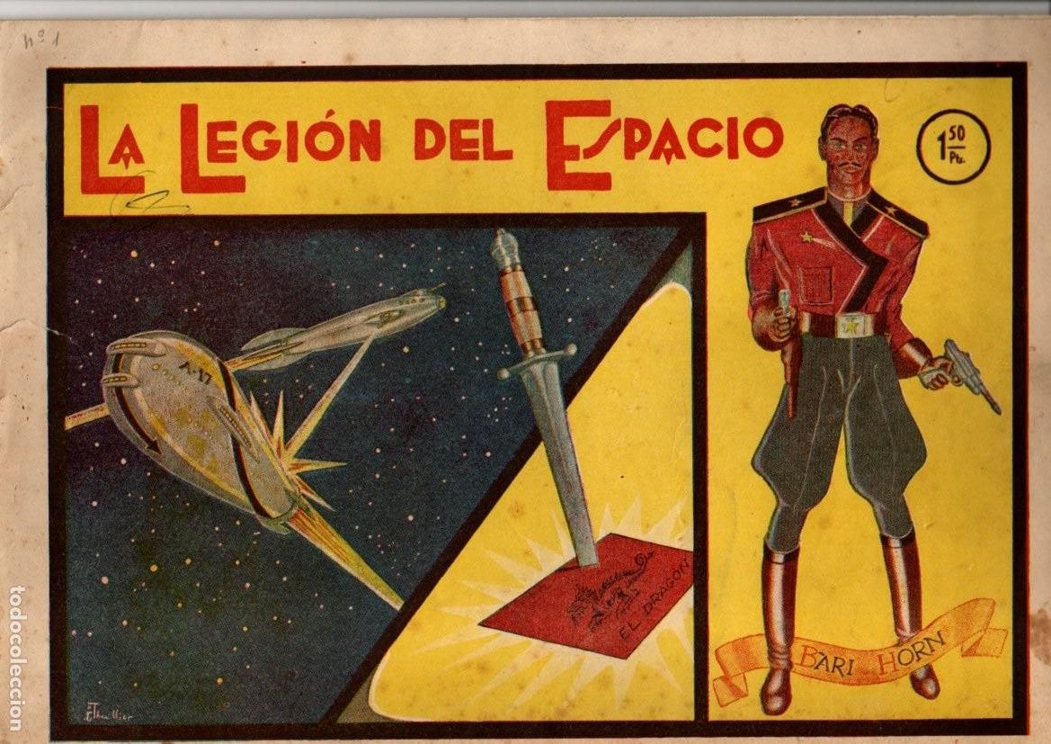 Tebeos: La Legi&oacute;n del Espacio,Colecci&oacute;n Completa son 4 Tebeos Originales del A&ntilde;o 1945 es muy dif&iacute;cil de ver