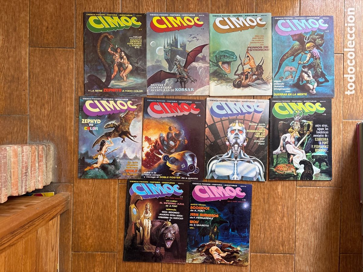 Tebeos: CIMOC COLECCION COMPLETA. 10 N&Uacute;MEROS 1 AL 10. EDITORIAL SAN ROM&Aacute;N / RIEGO 1979.