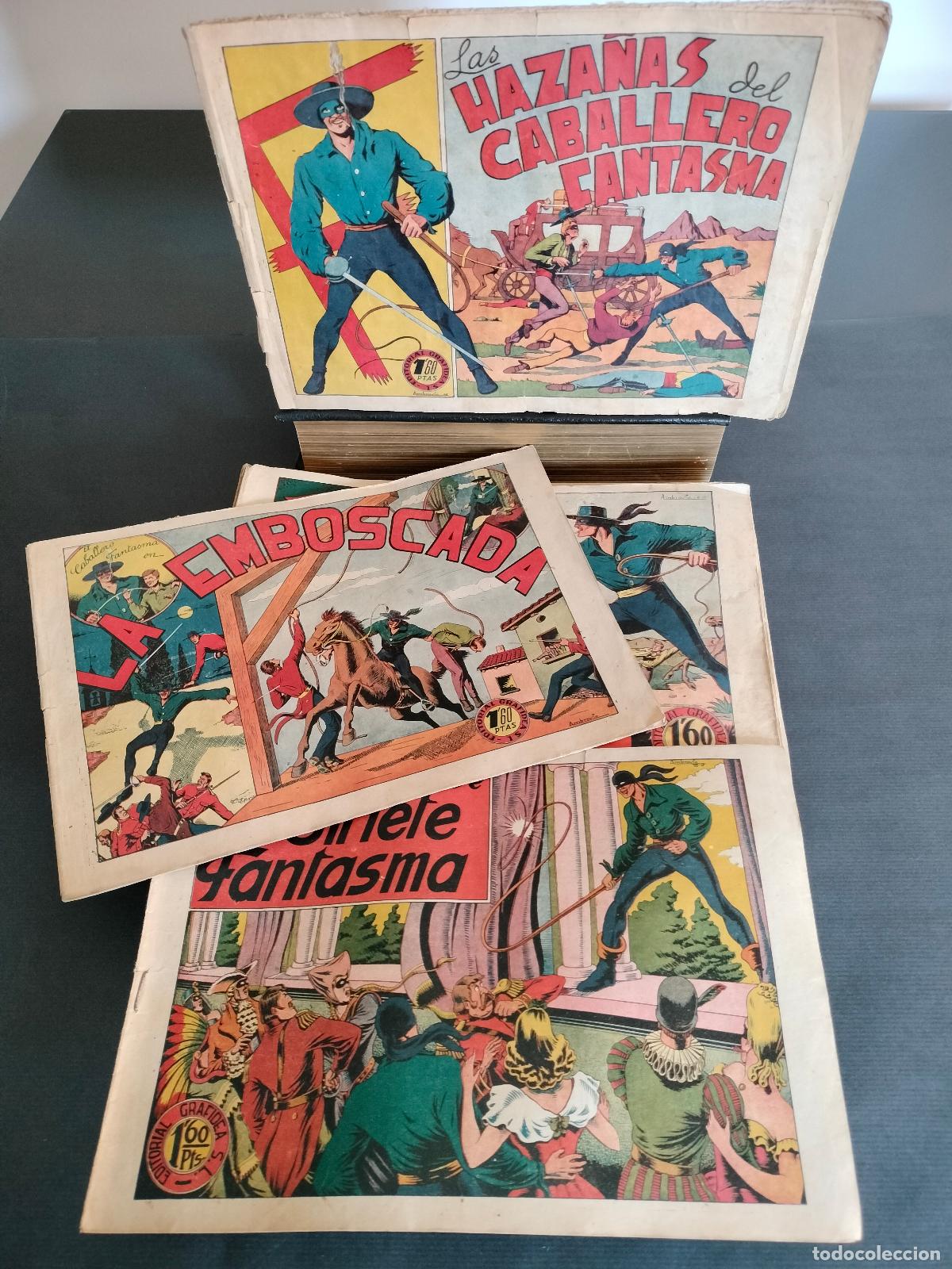 Tebeos: EL JINETE FANTASMA LOTE 55 Nos. DEL N&ordm; 1 AL 64 FALTANDO SOLO 9, ORIGINAL DE EPOCA GRAFIDEA A&Ntilde;O 1947