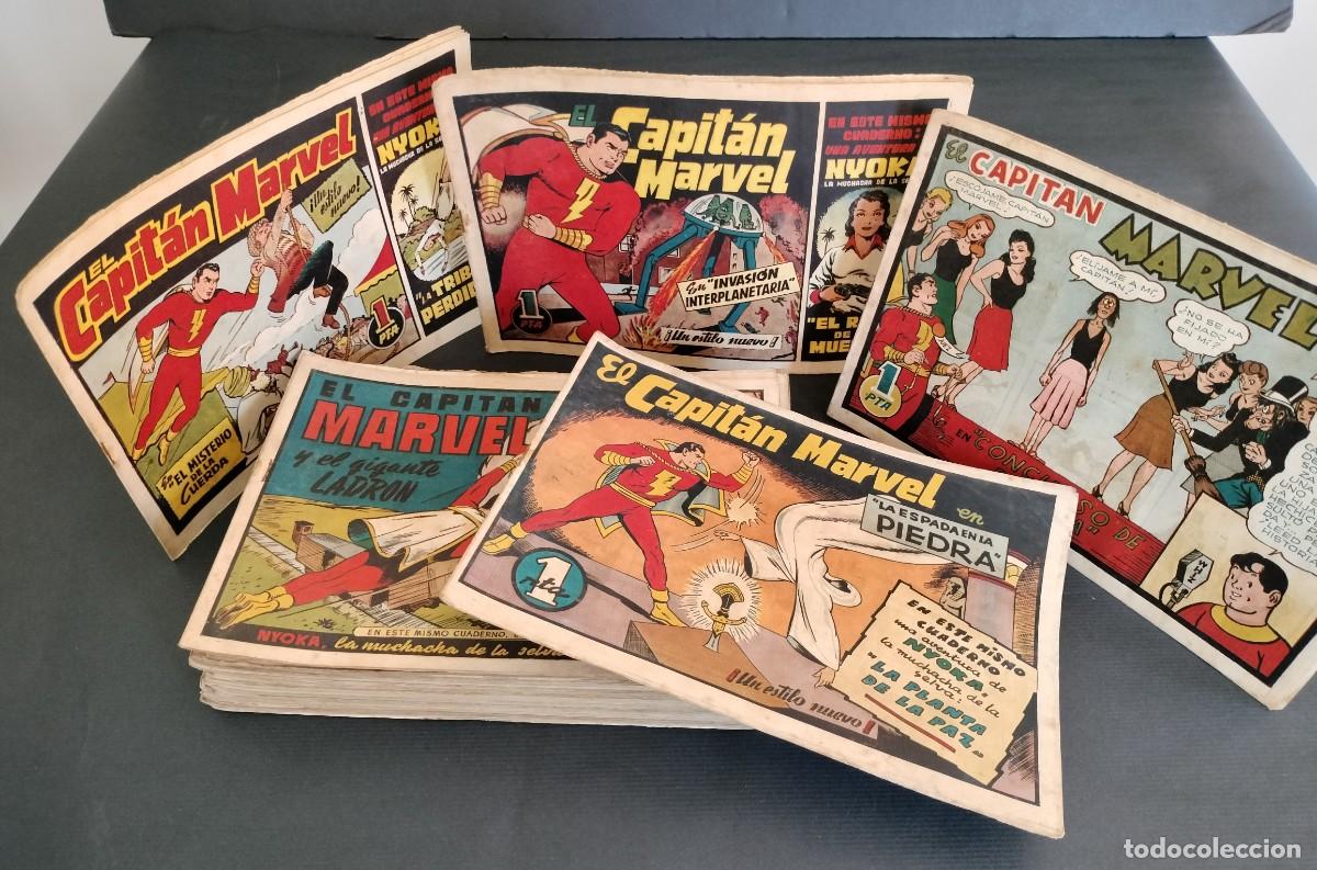 Tebeos: EL CAPITAN MARVEL LOTE 50 Nos DEL N&ordm; 1 AL 53 FALTANDO 6 + Nos: 64, 66, 67 ORIGINAL HISPANO AMERICANA