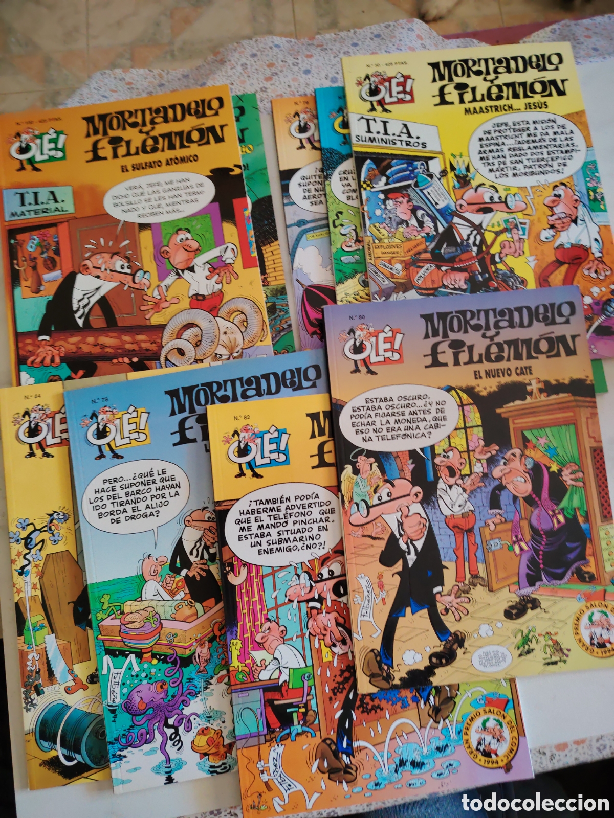 Livros de Banda Desenhada: 10 Mortadelo colecci&oacute;n Ole, tapa plastificada