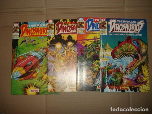 Tebeos: Tierra de dinosaurios, 1993, completa, 4 n&uacute;meros, Forum, muy buen estado