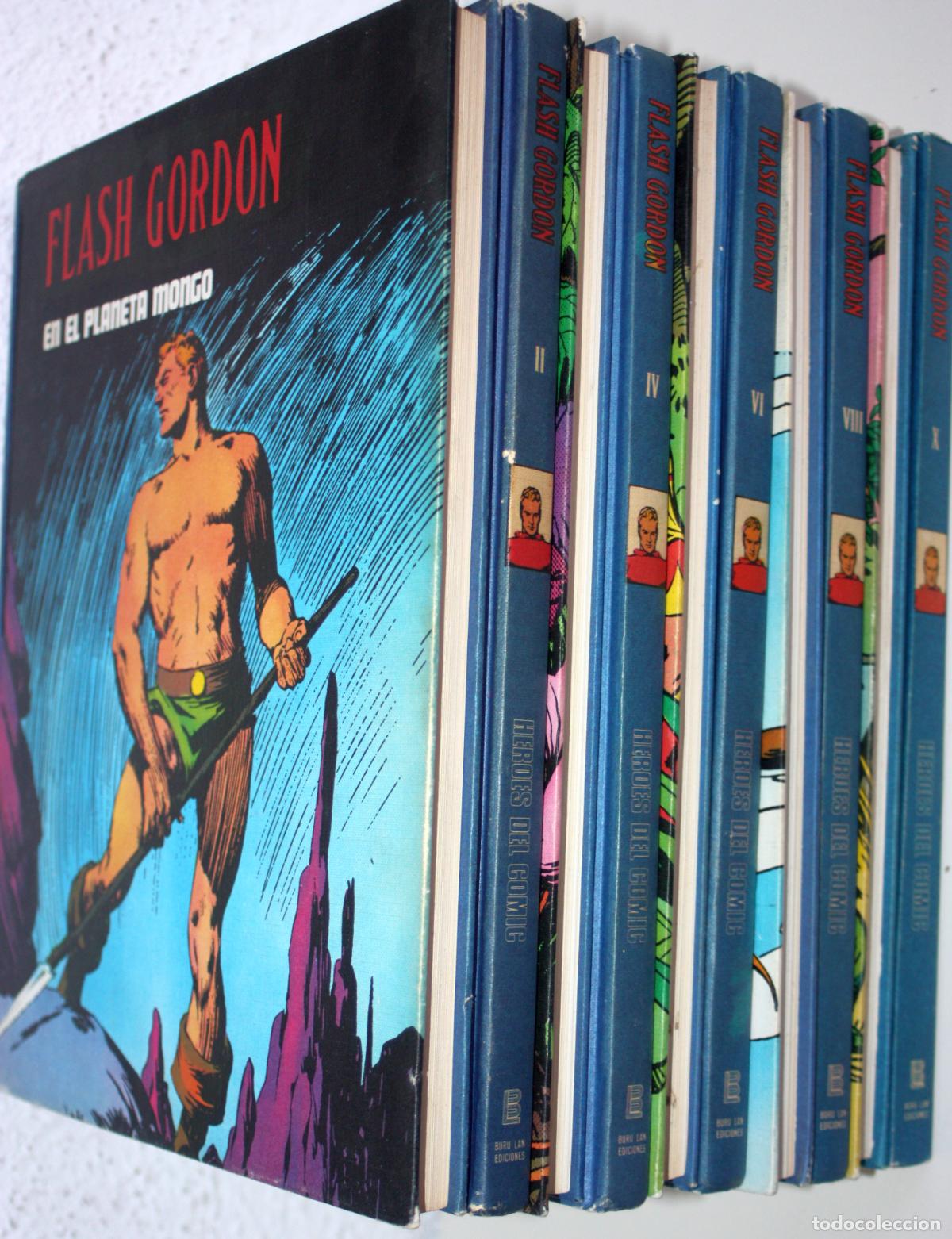 Tebeos: Flash Gordon (de Alex Raymond ) Colecci&oacute;n Completa en 10 tomos Edici&oacute;n de lujo.( Buru Lan, . 1976:)
