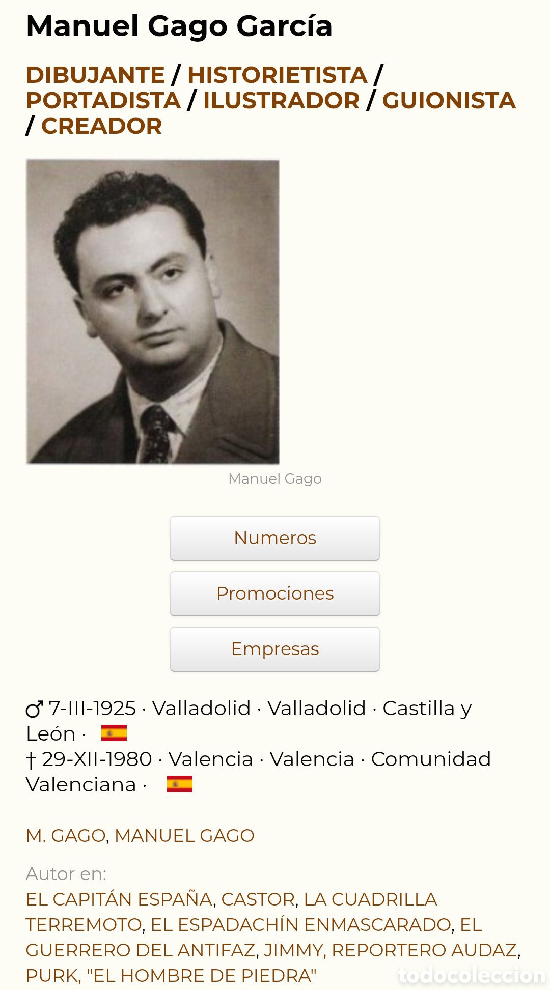 Tebeos: HOMENAJE A MANUEL GAGO LOTE DE TEBEOS