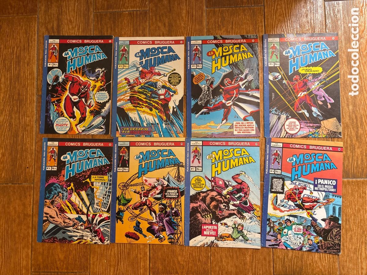 Tebeos: LA MOSCA HUMANA COLECCION COMPLETA 8 NUMEROS EDITORIAL BRUGUERA.