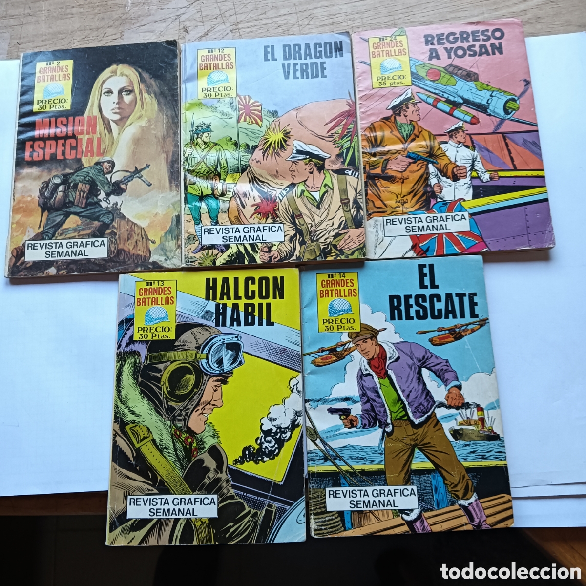Tebeos: Grandes batallas Revista gr&aacute;fica num2-12-13-14-24