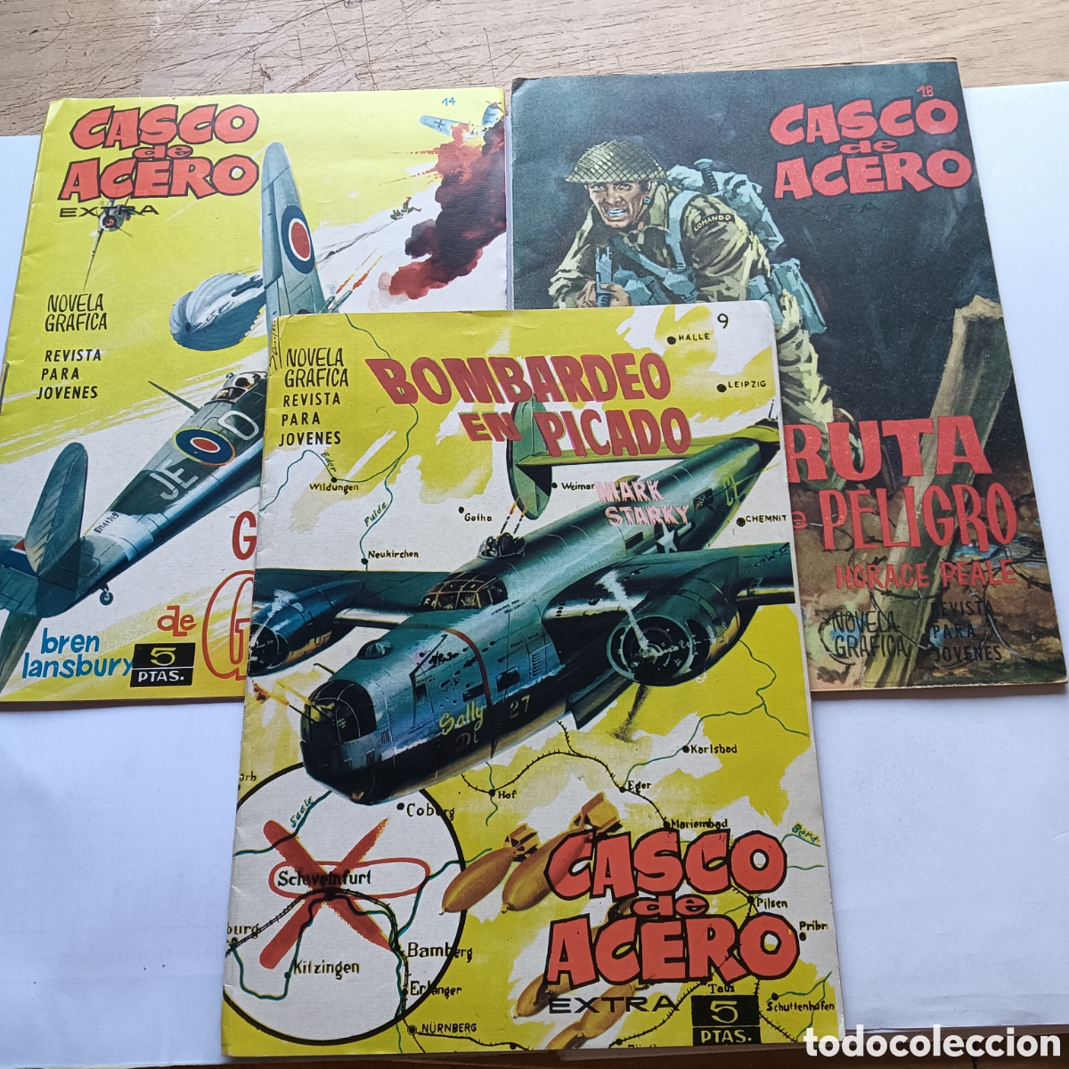 Tebeos: CASCO DE ACERO NUN 9-14-18 NOVELA GR&Aacute;FICA EDI.MANHATTAN