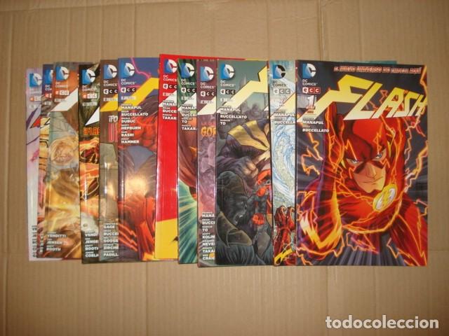 Tebeos: Lote Flash: Nuevo universo DC, 2012, ECC, 12 n&uacute;meros de 14, muy buen estado
