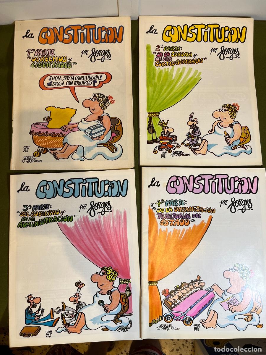 Tebeos: Colecci&oacute;n completa La Constituci&oacute;n por Forges 4 fasc&iacute;culos 1978 primera edici&oacute;n Constituci&oacute;n Espa&ntilde;ol