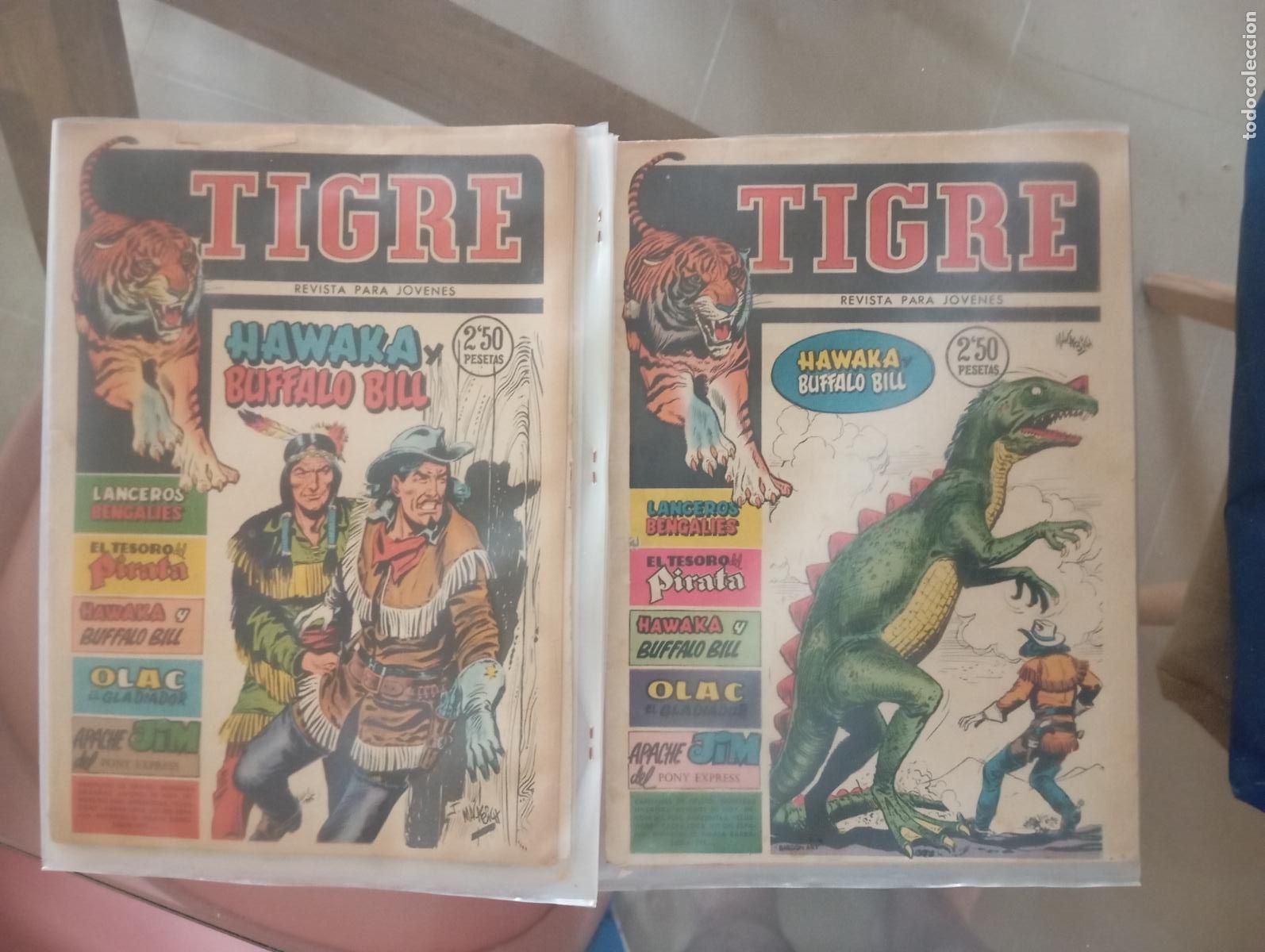 Tebeos: Tigre A&ntilde;o 1960 Colecci&oacute;n Completa Original Muy Dificil Editorial Ferma Olac el Gladiador Buen estado