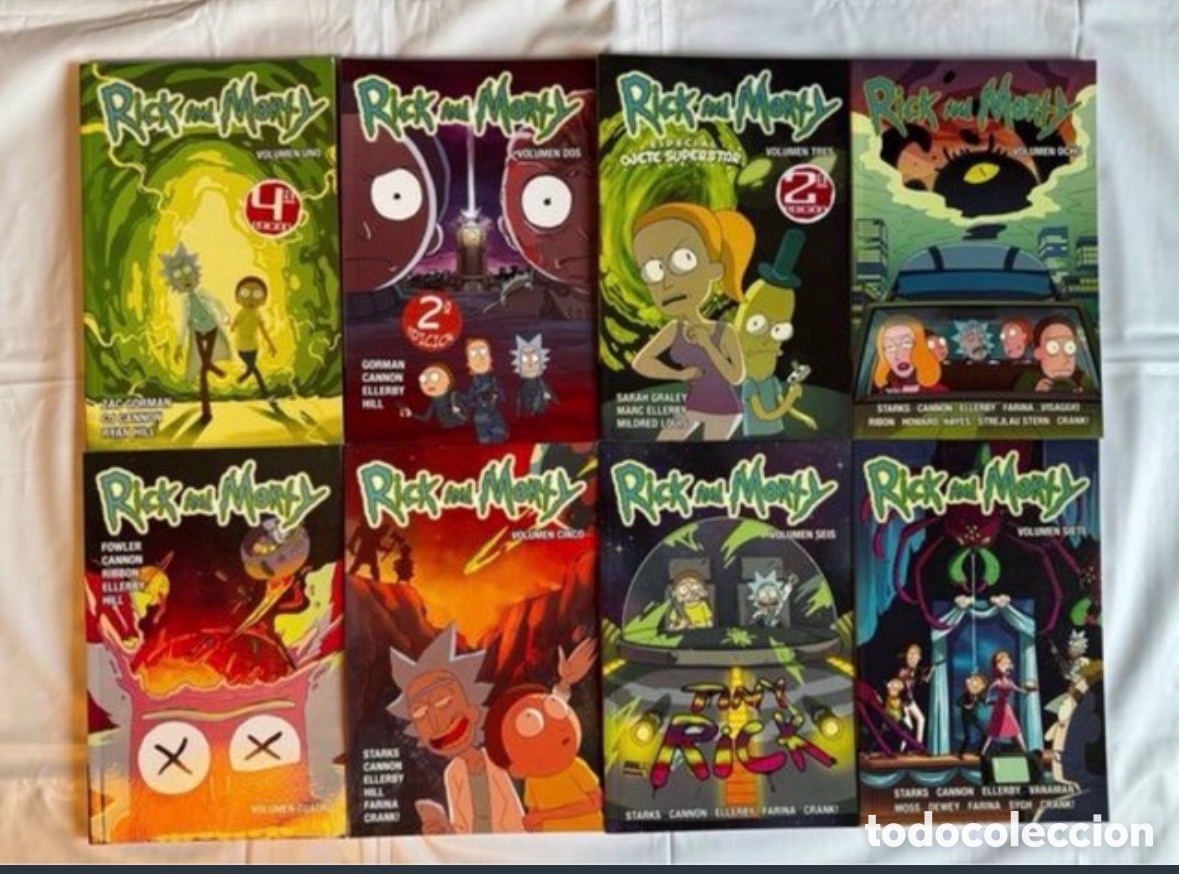 Tebeos: Rick y Morty Colecci&oacute;n de 8 c&oacute;mics