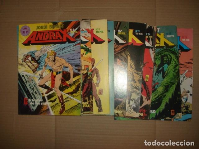 Tebeos: Andrax, 1988, completa, 12 n&uacute;meros, Toutain, muy buen estado