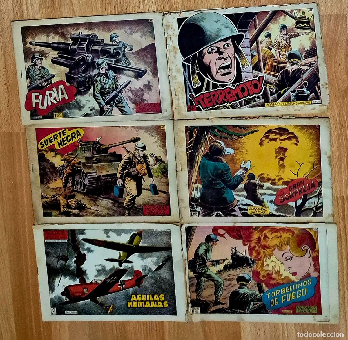 Comics: LOTE DE 6 TEBEOS DE HAZA&Ntilde;AS BELICAS 1A SERIE - TORAY, A&Ntilde;OS 40S