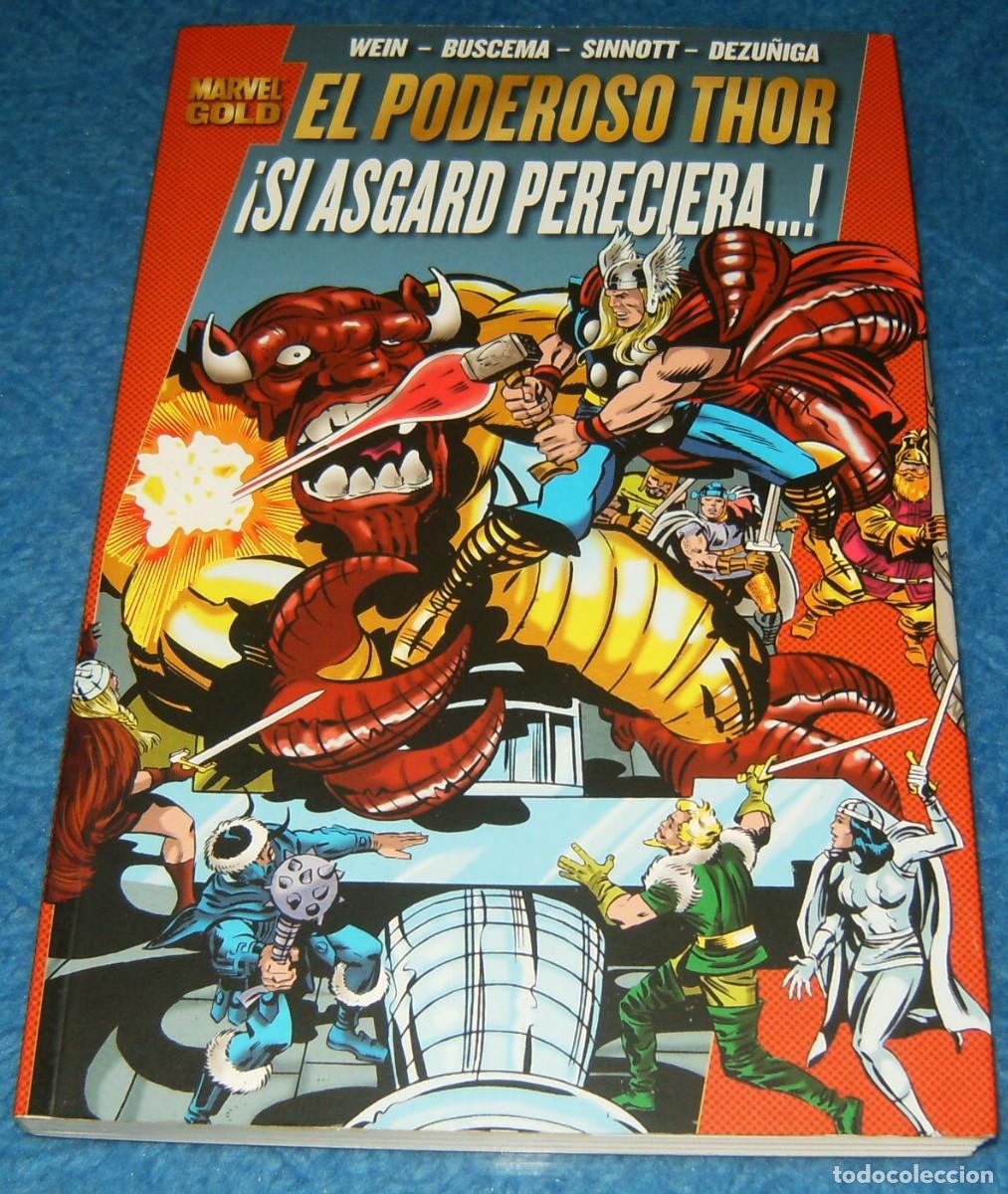 Tebeos: EL PODEROSO THOR . SI ASGARD PERECIERA . MARVEL GOLD . PANINI - Foto 1