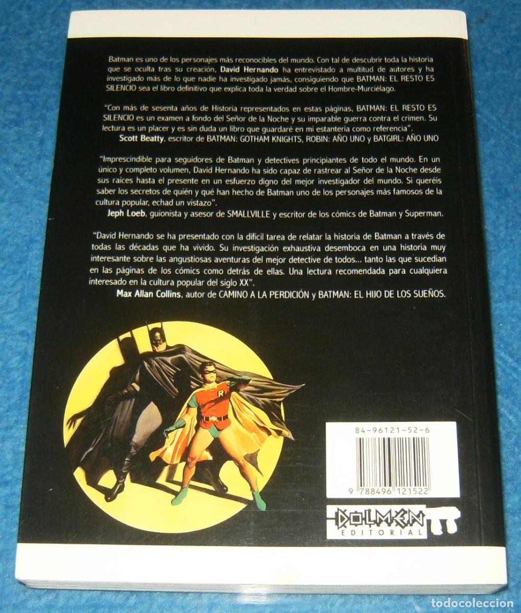 Tebeos: BATMAN EL RESTO ES SILENCIO de DAVID HERNANDO . Pretextos Dolmen - Foto 2