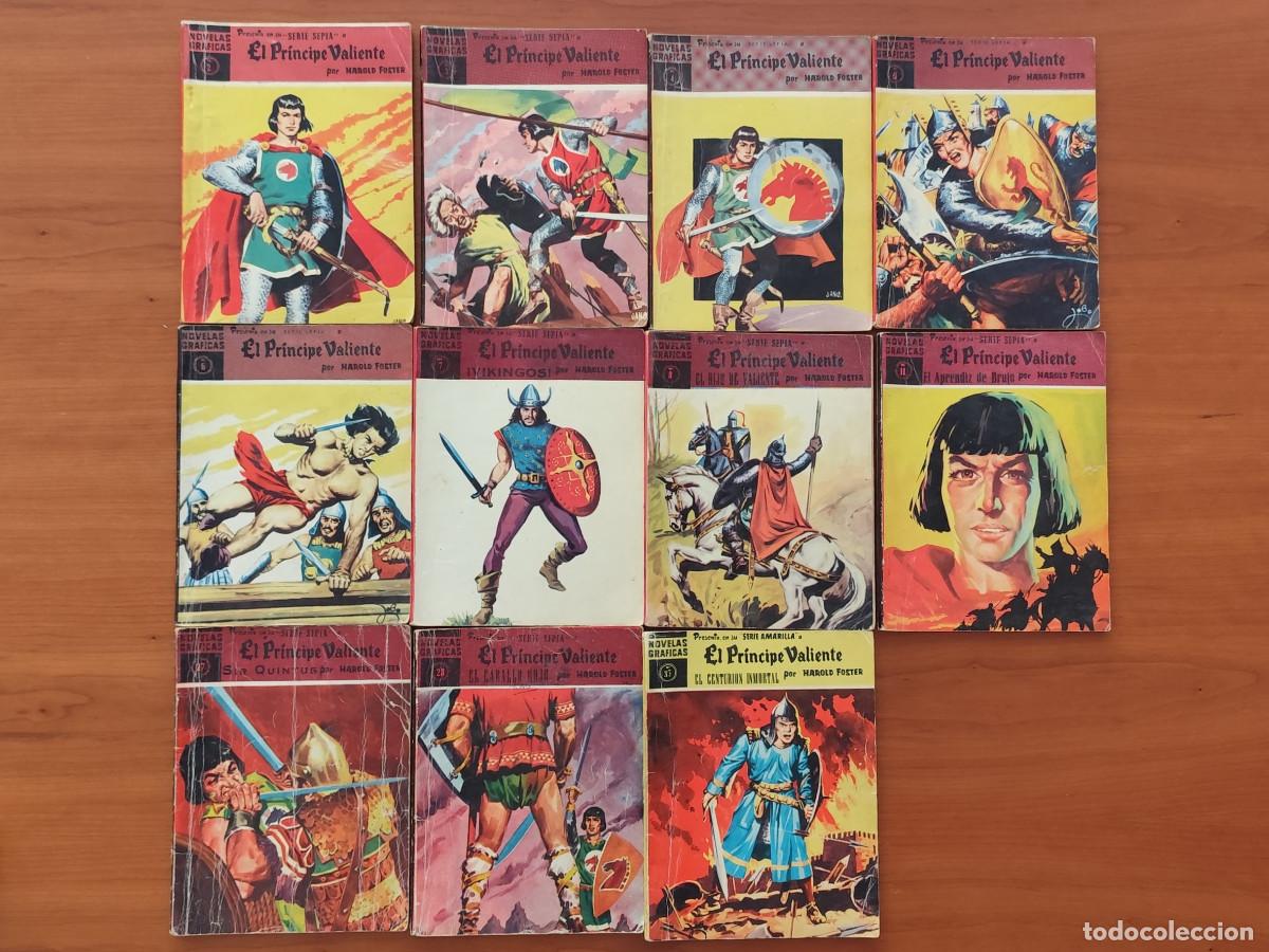 Tebeos: EL PR&Iacute;NCIPE VALIENTE NOVELAS GR&Aacute;FICAS SERIE SEPIA ED. D&Oacute;LAR LOTE 11 N&Uacute;M.