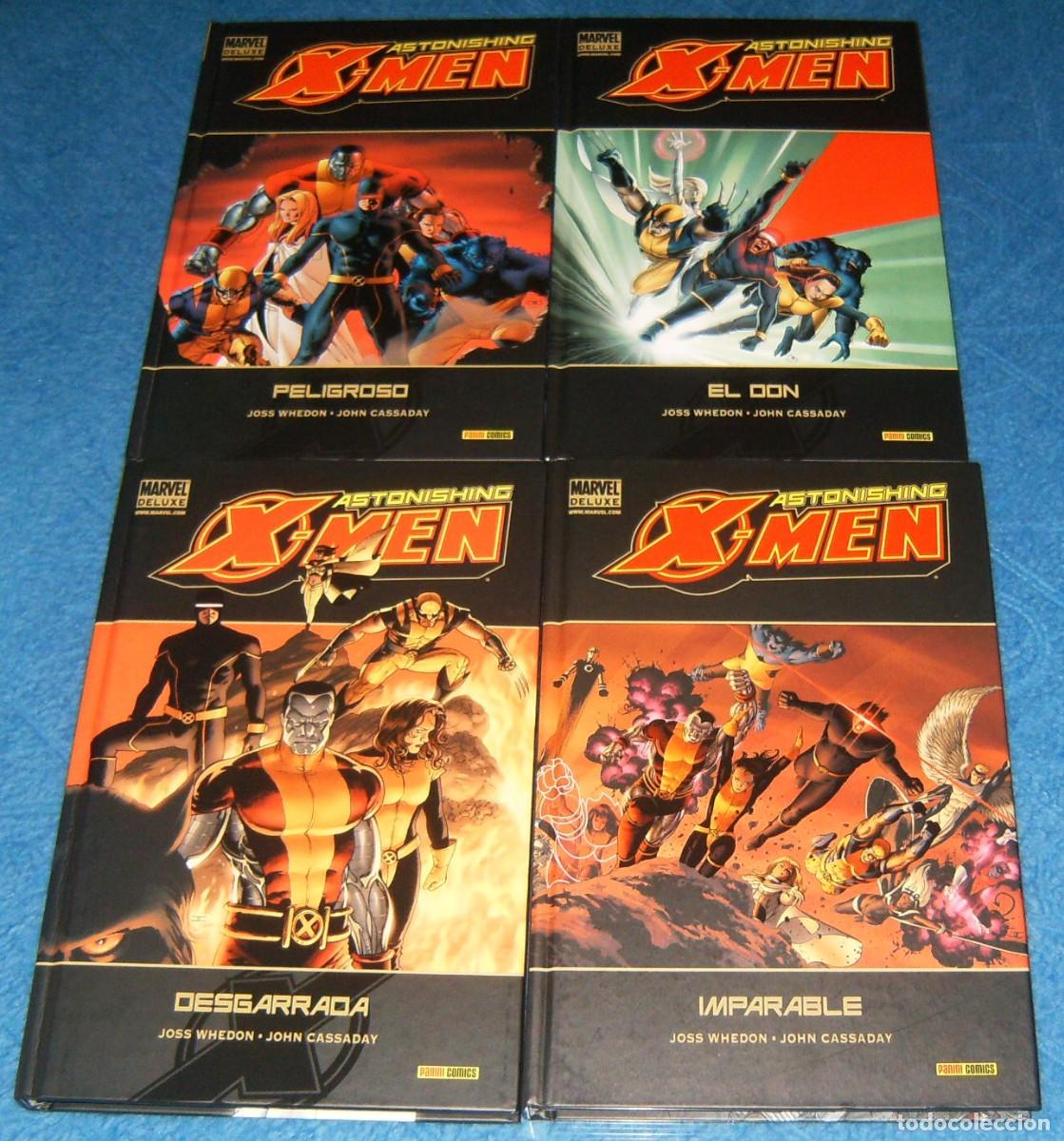 Tebeos: ASTONISHING X.MEN . MARVEL DELUXE . 1 2 3 4 COMPLETA . PANINI. PELIGROSO EL DON DESGARRADA IMPARABLE