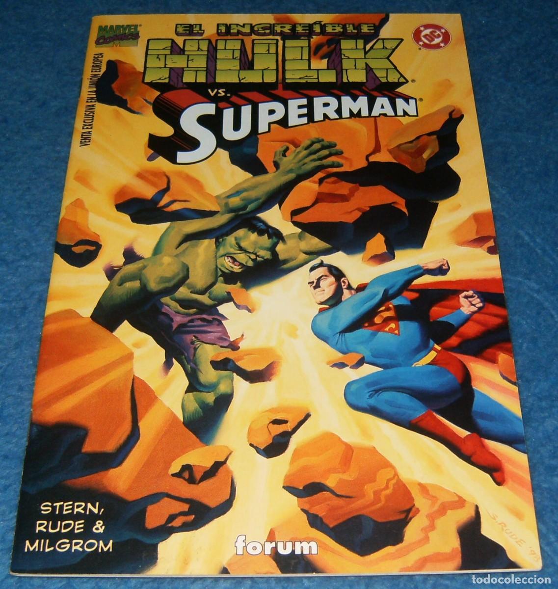 Tebeos: EL INCREIBLE HULK VS SUPERMAN . ROGER STERN . STEVE RUDE . AL MILGROM . Forum . Tapa blanda