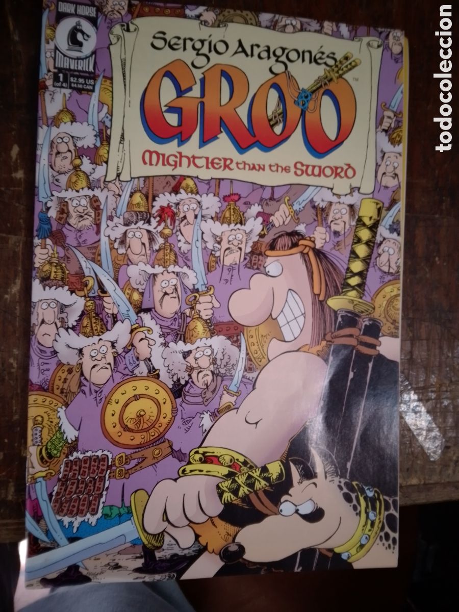 Tebeos: GROO. MIGHTIER THAN THE SWORD. 4 VOL. ARAGONES, SERGIO. INGLES. DARK HORSES. CANADA. 1998