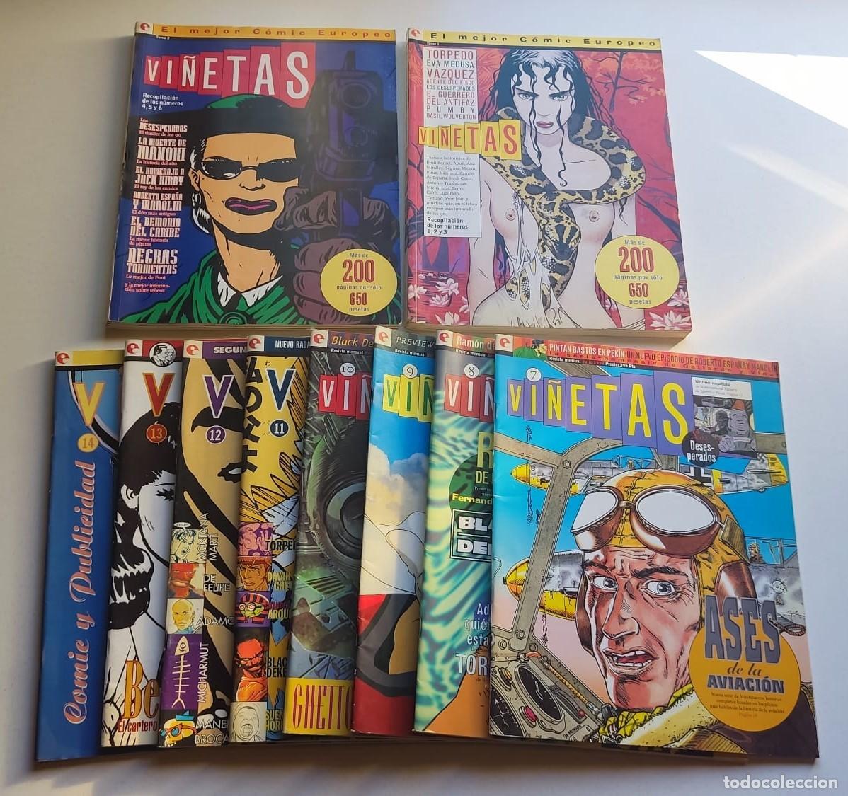 Tebeos: VI&Ntilde;ETAS Gl&eacute;nat 1994-95 - Obra completa: n&ordm; 7 al 14 en grapa + Tomos 1 y 2 - Torpedo, Bernet, Abul&iacute;