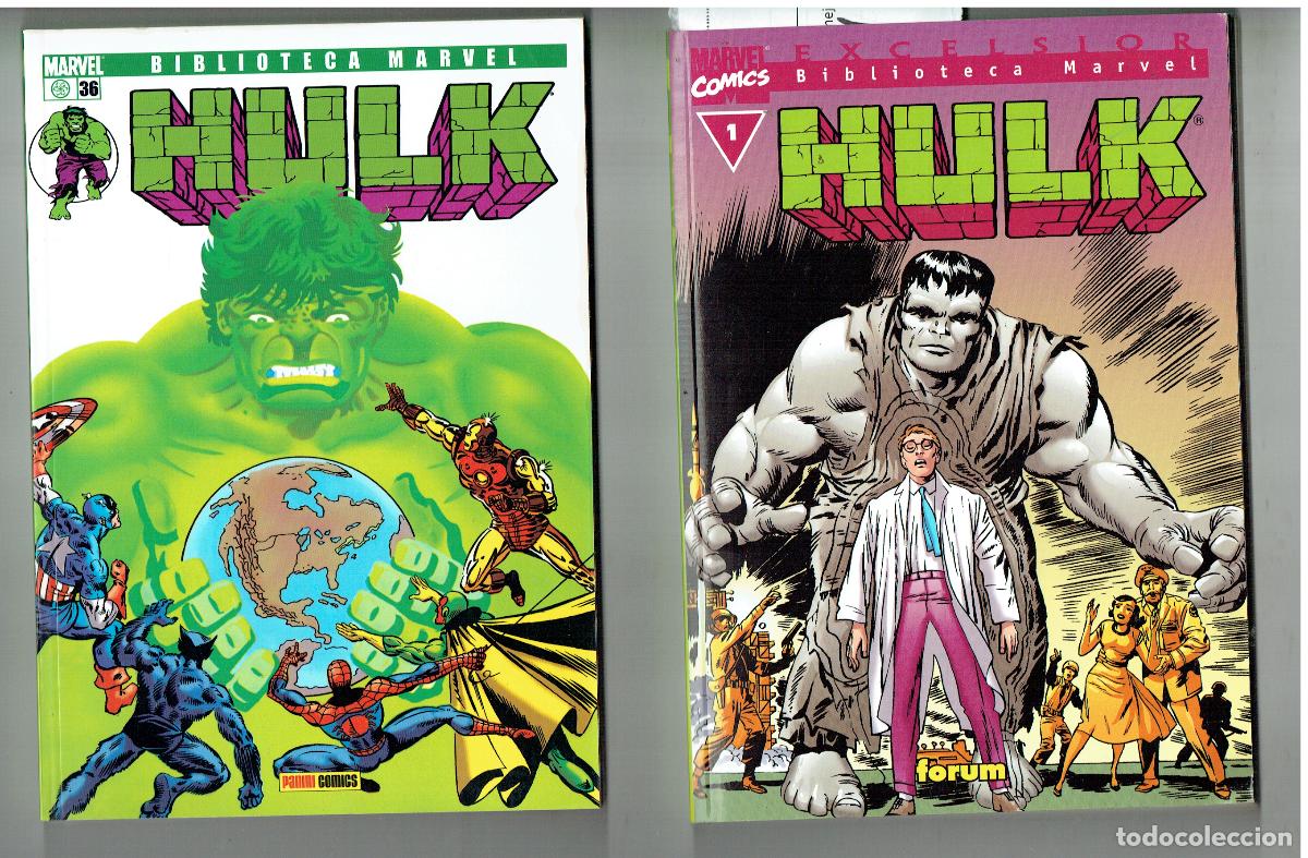 Tebeos: BIBLIOTECA MARVEL. HULK. &iexcl;&iexcl; COLECCI&Oacute;N COMPLETA !! 36 N&Uacute;MEROS. FORUM. (B/17 RUM)