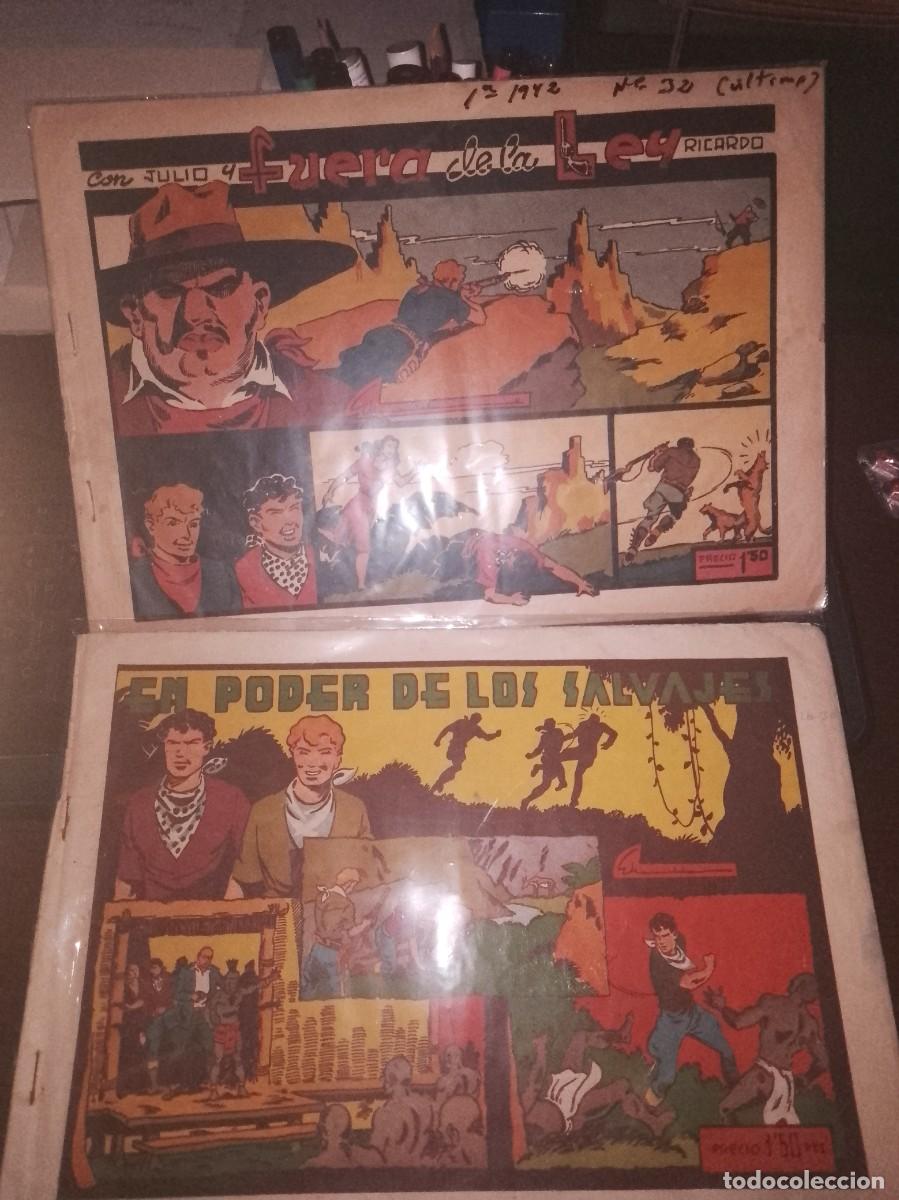 Tebeos: JULIO Y RICARDO N&ordm; 15 Y N&ordm; 32 &Uacute;LTIMO-ORIGINAL-VALENCIAN,1942-OCASION-LEER DESCRIP GASTOS Y VER FOTOS