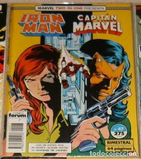 Livros de Banda Desenhada: MARVEL TWO IN ONE . IRON MAN y CAPITAN MARVEL vol.1 N&uacute;mero 47 . FORUM . PROCEDE DE RETAPADO