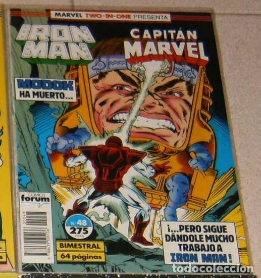 Tebeos: MARVEL TWO IN ONE . IRON MAN y CAPITAN MARVEL vol.1 N&uacute;mero 48 . FORUM . PROCEDE DE RETAPADO