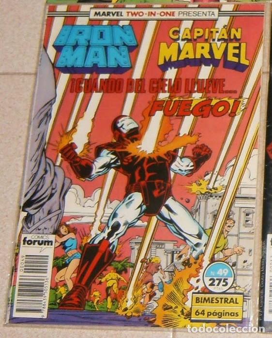 Tebeos: MARVEL TWO IN ONE . IRON MAN y CAPITAN MARVEL vol.1 N&uacute;mero 49 . FORUM . PROCEDE DE RETAPADO