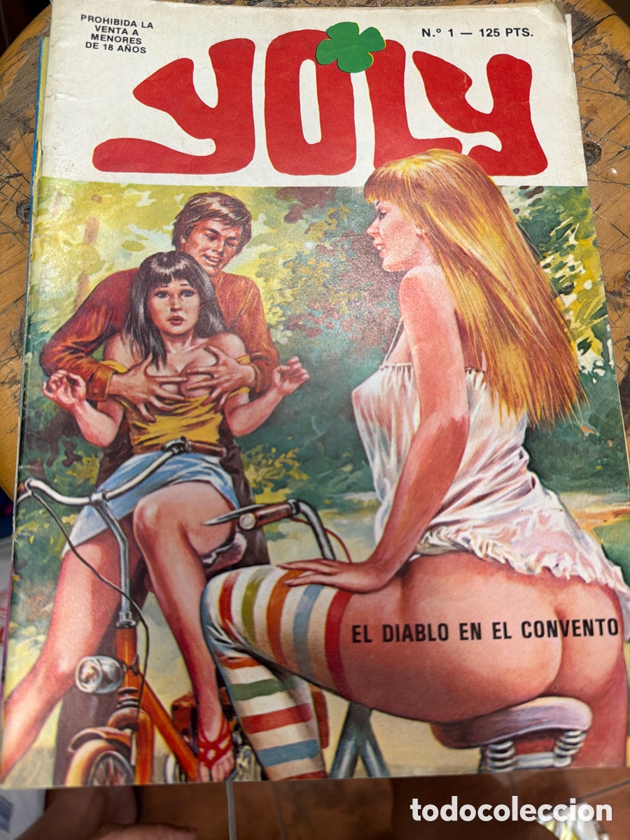 Tebeos: Lote de 6 c&oacute;mics eroticos YOLY .a&ntilde;os 80.edita GTS. N 1,2,3,5,6,7.