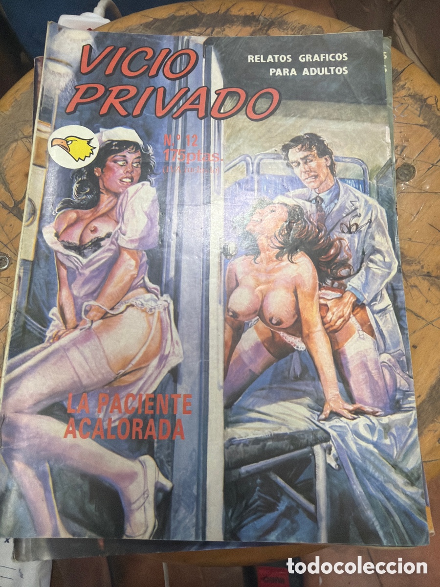 Tebeos: Lote de 4 c&oacute;mics eroticos Vicio privado.relatos gr&aacute;ficos.N 12,10,28,16.edita astri