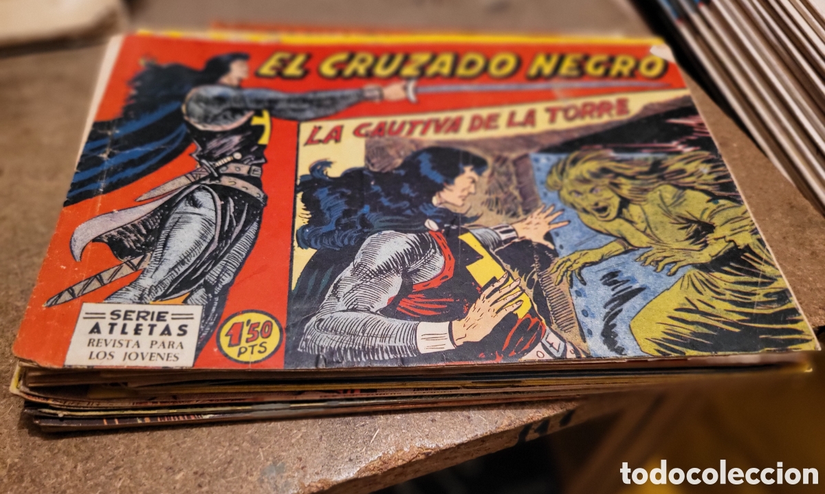 Tebeos: GRAN LOTE 29 TEBEOS / C&Oacute;MICS MAGA VALENCIANA OLIM&Aacute;N EL CRUZADO NEGRO ORIGINALES A&Ntilde;OS 50-60