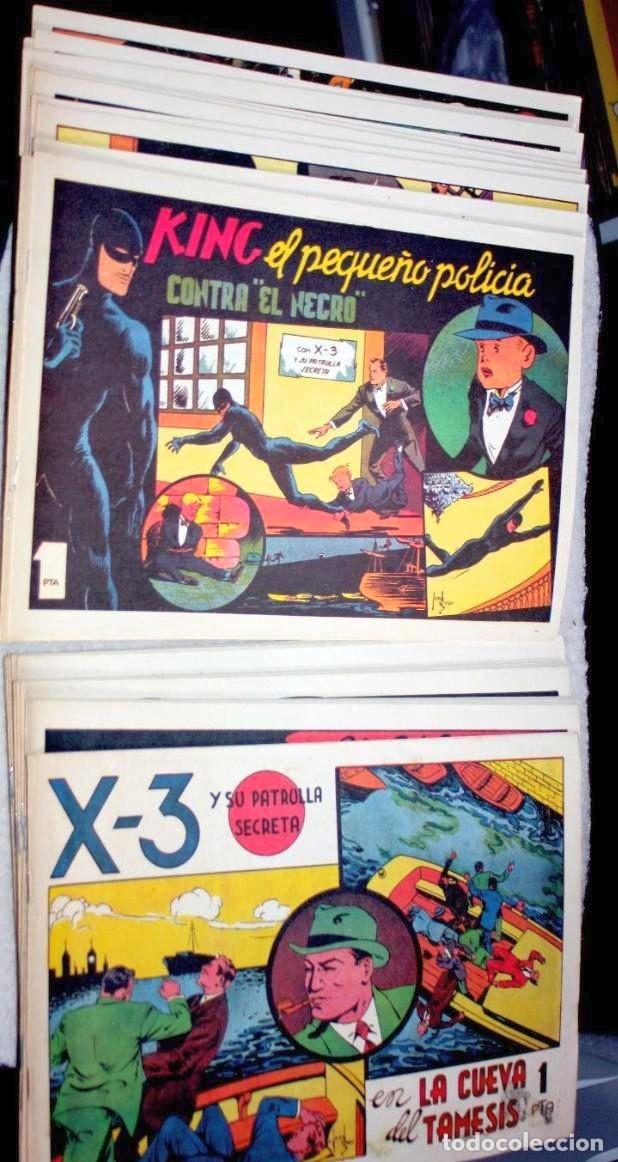 Tebeos: X-3 y Su Patrulla Secreta / KING, el Peque&ntilde;o Policia - Coleccion completa de 28 ejemplares
