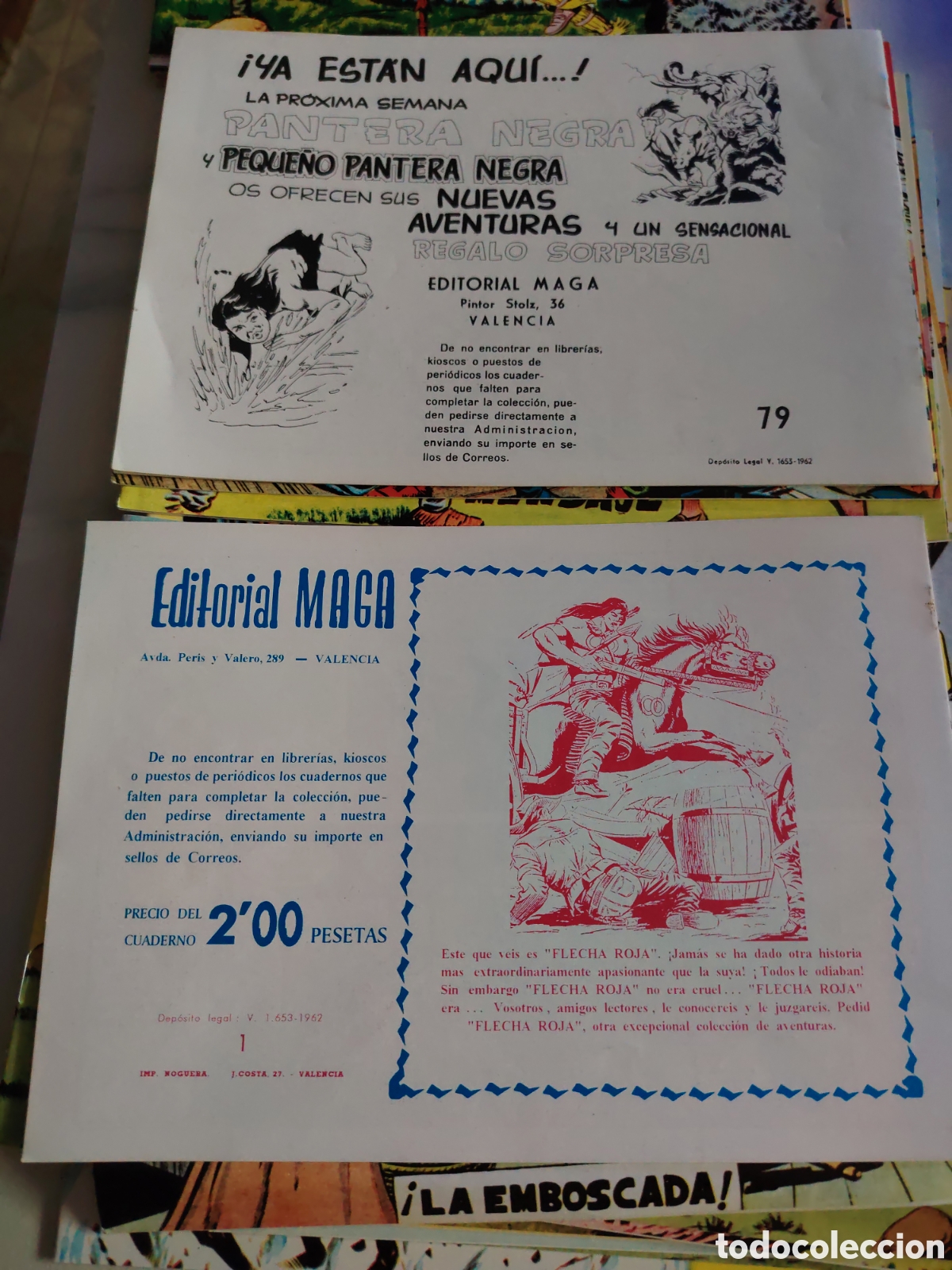Tebeos: Flecha Roja , Reedici&oacute;n 1962 , 79 n&uacute;meros , impecable - Foto 3