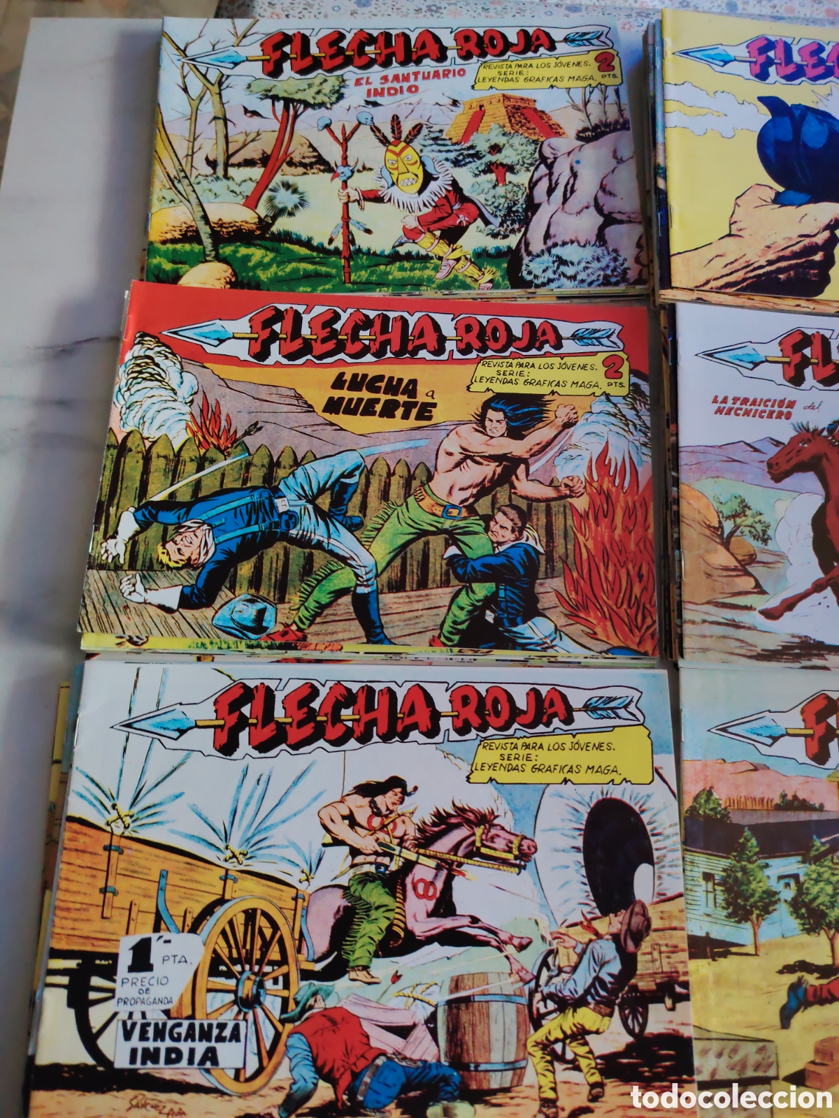 Tebeos: Flecha Roja , Reedici&oacute;n 1962 , 79 n&uacute;meros , impecable