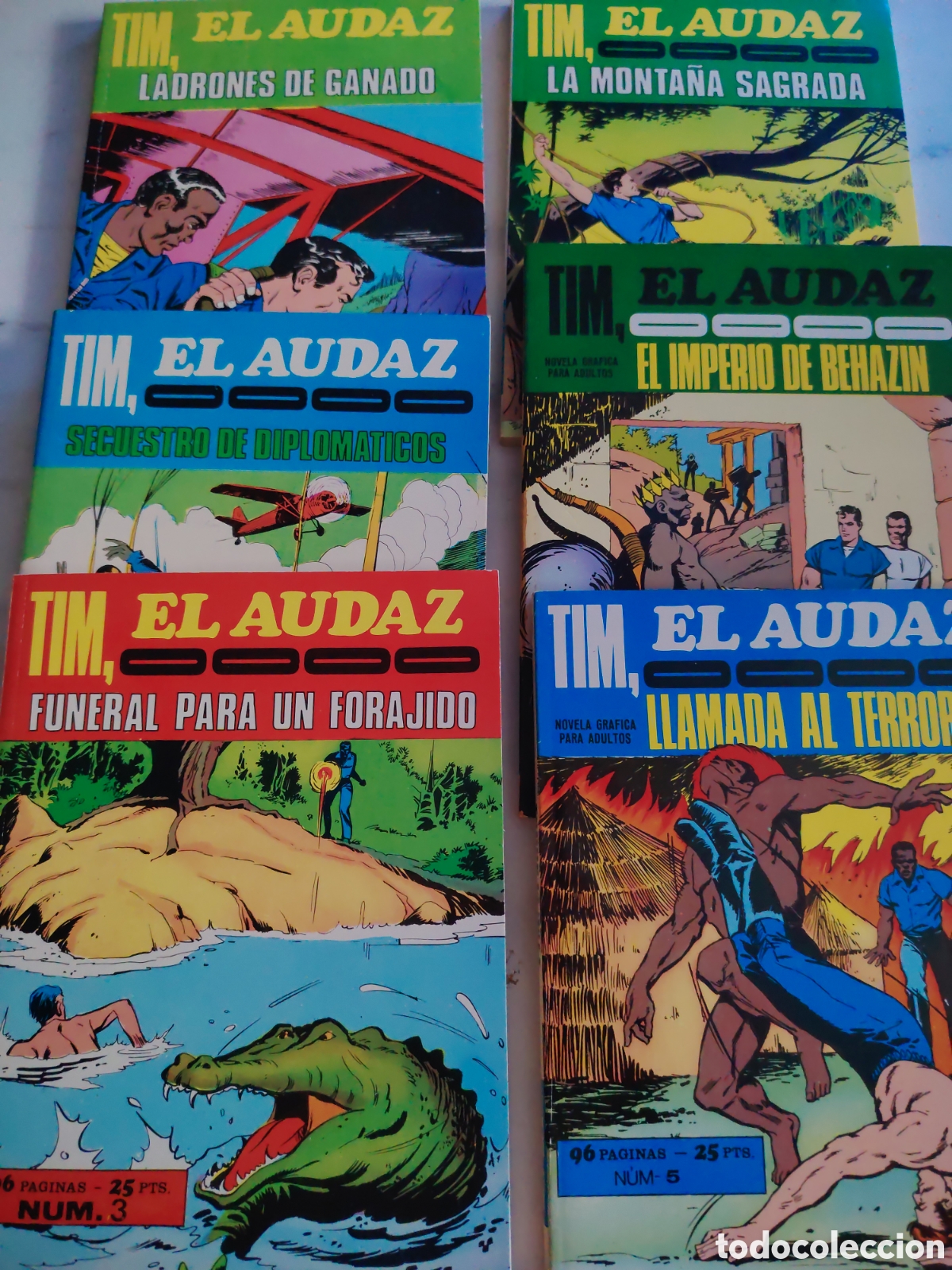 Tebeos: Tim el Audaz , Colecci&oacute;n Completa,6 n&uacute;meros tipo taco