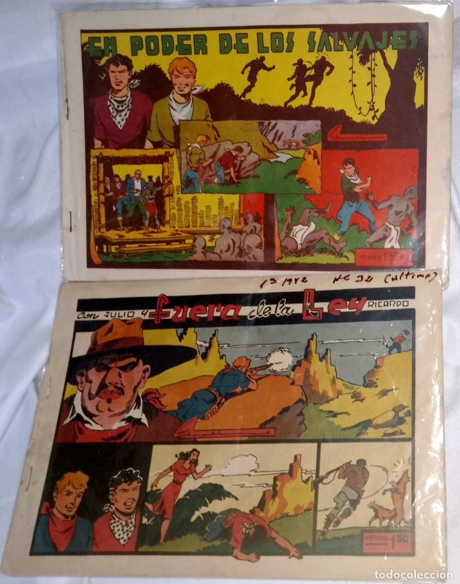 BDs: JULIO Y RICARDO N&ordm; 15 Y N&ordm; 32 &Uacute;LTIMO-ORIGINAL-VALENCIAN,1942-OCASION-LEER DESCRIP GASTOS Y VER FOTOS