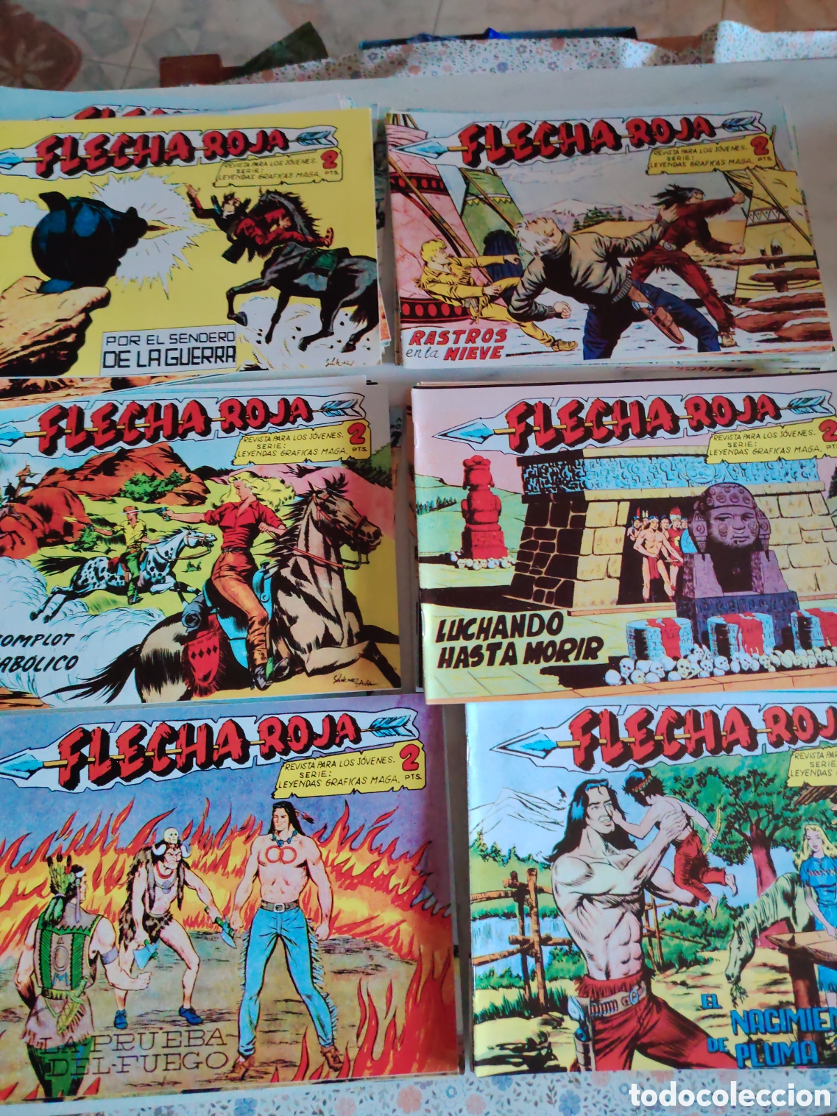 Tebeos: Flecha Roja , Reedici&oacute;n Maga 1962 , completa de Kiosko