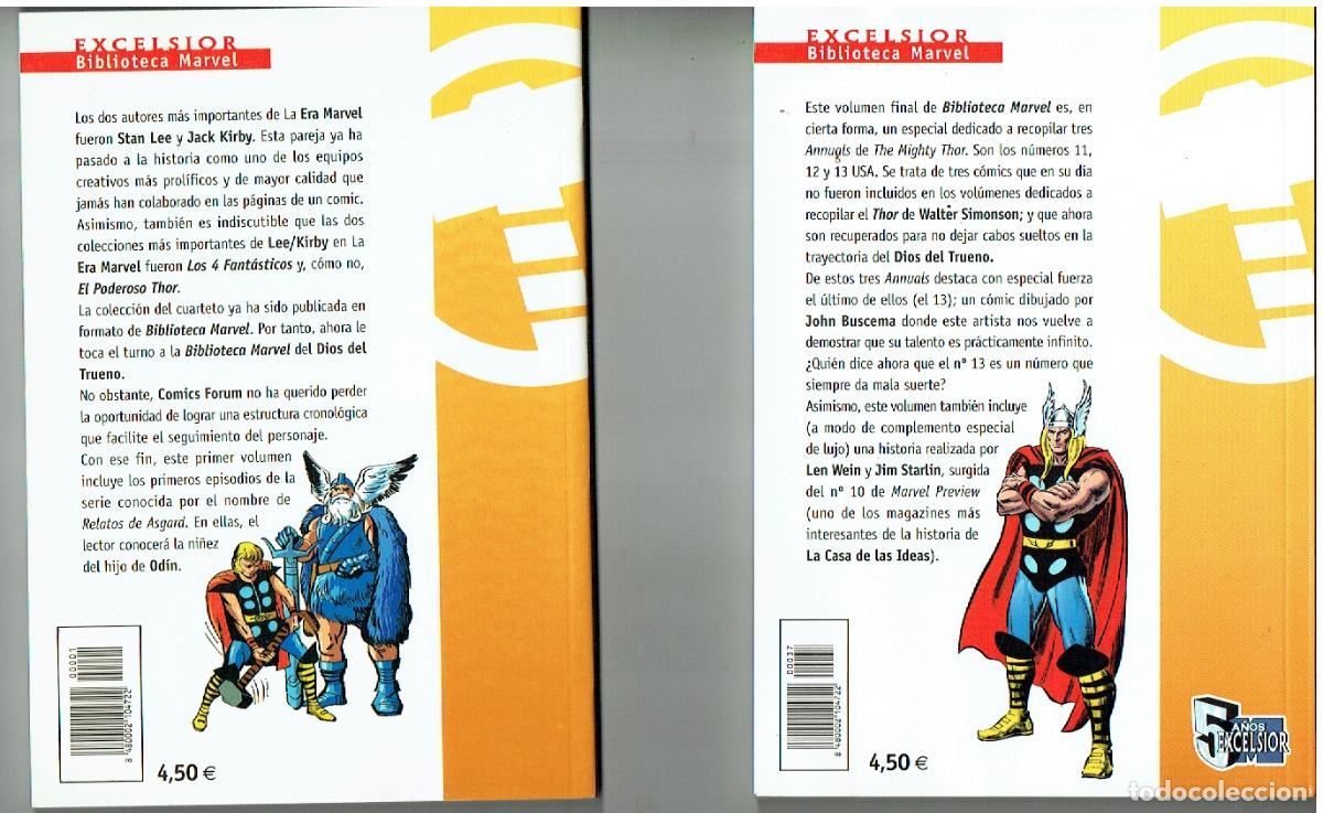 Tebeos: EL PODEROSO THOR. 37 NROS. &iexcl;&iexcl;COLECCI&Oacute;N COMPLETA !!.BBTCA. MARVEL FORUM. (ST/A1. RUM) - Foto 2