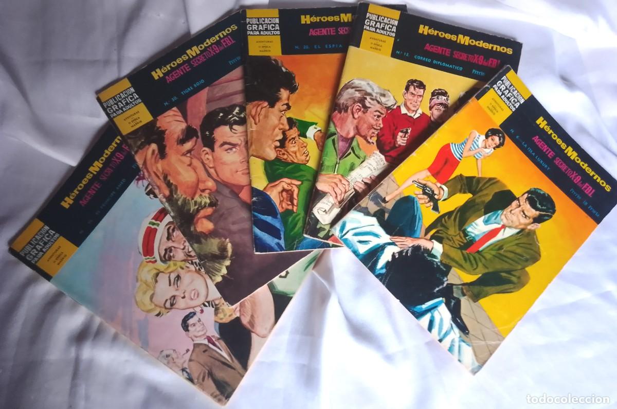 Tebeos: X-9 AGENTE SECRETO-LOS 5 DE HEROES MODERNOS AMARILLOS-DOLAR 1981-MUY BIEN-LEER DESCRIPCION VER FOTOS