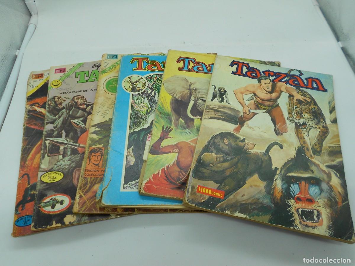 Tebeos: 6 tebeos novaro tarzan con desgastes evidentes