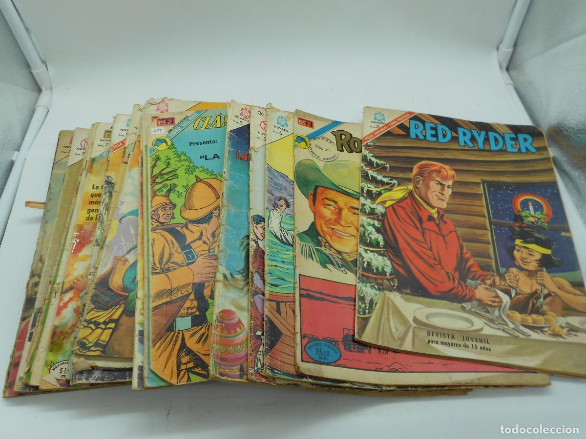 Comics: lote de 22 tebeos variados de novaro con desgastes evidentes