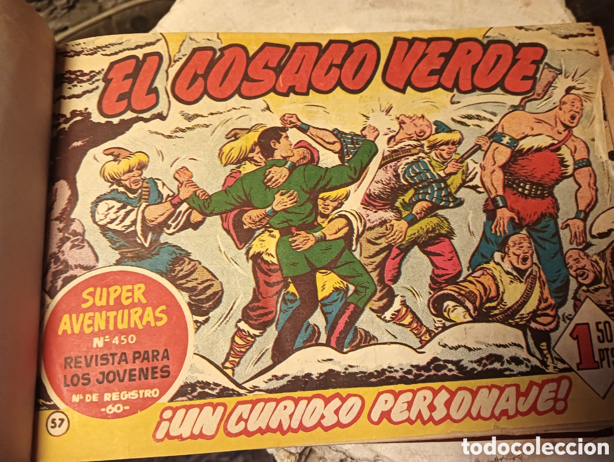 Tebeos: El cosaco verde un volumen conteniendo 70 n&uacute;meros de esta colecci&oacute;n