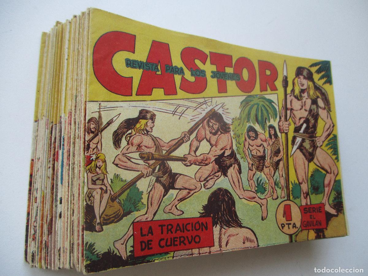 Comics: CASTOR, COLECCI&Oacute;N ORIGINAL Y COMPLETA (42 EJEMPLARES) DE M. GAGO. BUEN ESTADO.