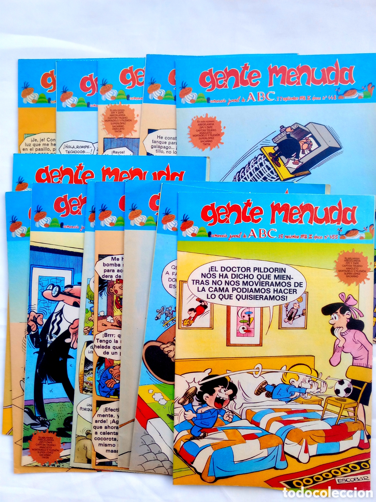Livros de Banda Desenhada: Lote 13 revistas comics Gente Menuda Zipi y Zape a&ntilde;os 1989